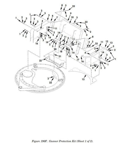 HUMVEE M1113 M1151 GUNNER PROTECTION KIT TIE BAR 6431638 - 200M1 3040 - 01 - 535 - 9715 - Royal Equipment TACOM