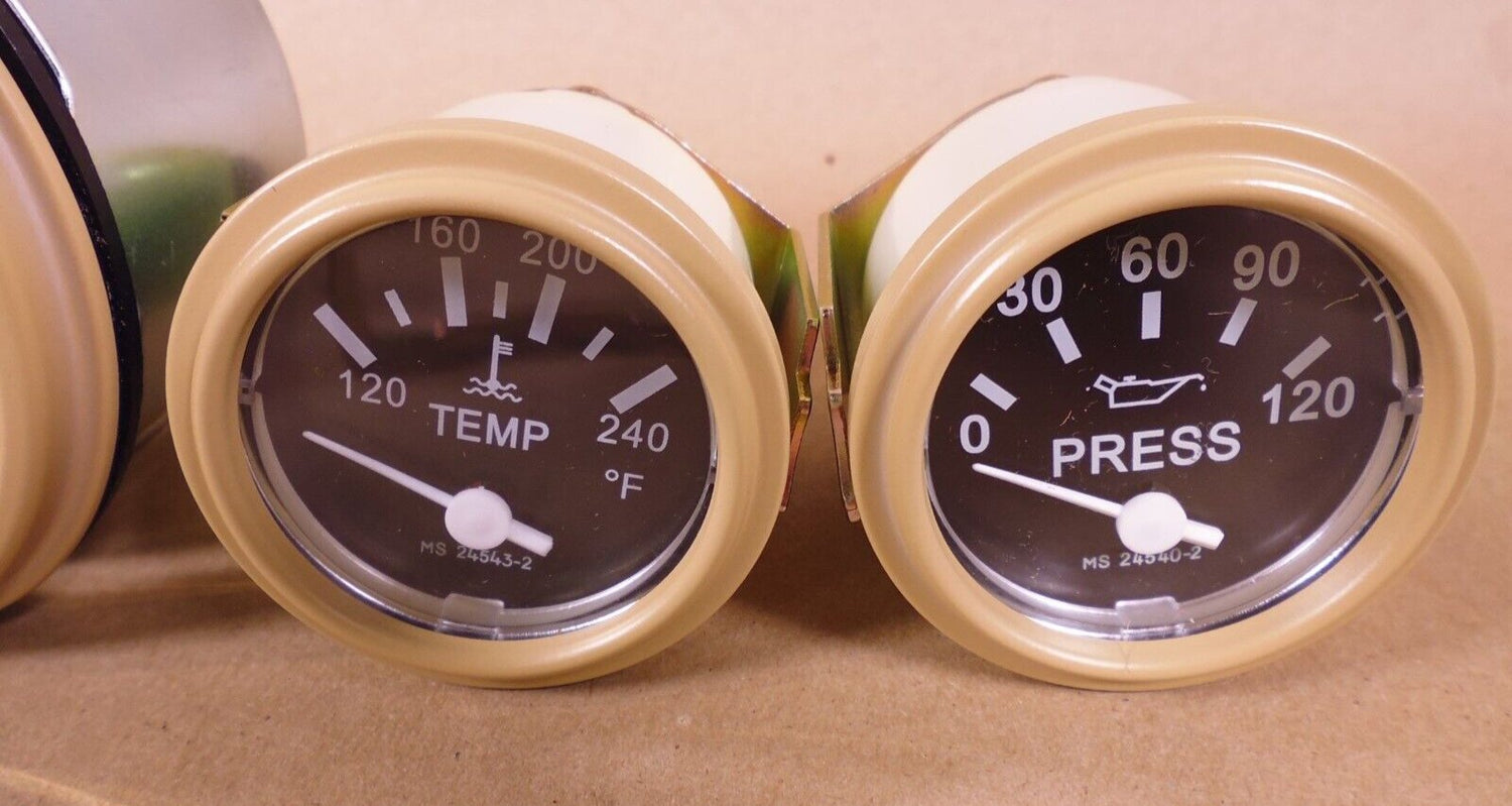 HUMVEE M998 5 GAUGE KIT TEMPERATURE VOLTMETER FUEL LEVEL OIL SPEEDOMETER TAN | Genuine HMMWV Replacement Parts and Military Surplus Humvee Parts &amp; Accessories