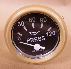 HUMVEE M998 M35 M939 120PSI OIL PRESSURE GAUGE MS24540 - 2 Tan 6620 - 00 - 115 - 9042 - Royal Equipment Unbranded