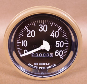 Humvee M998 M35 M939 Speedometer 0 - 60MPH MS39021 - 2 Tan , 6680 - 00 - 933 - 3599 - Royal Equipment Unbranded