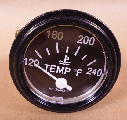 HUMVEE M998 M35 M939 WATER TEMPERATURE GAUGE MS24543-2 Black , 6685-00-936-2139 | Genuine M35 Military Truck Parts and M939 Cargo Truck Surplus Parts