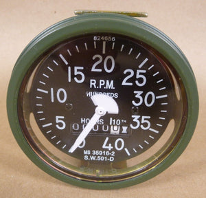 Humvee M998 M939 M35 Tachometer RPM Gauge MS35916 - 2 501 - D , 6680 - 00 - 825 - 2076 - Royal Equipment Unbranded