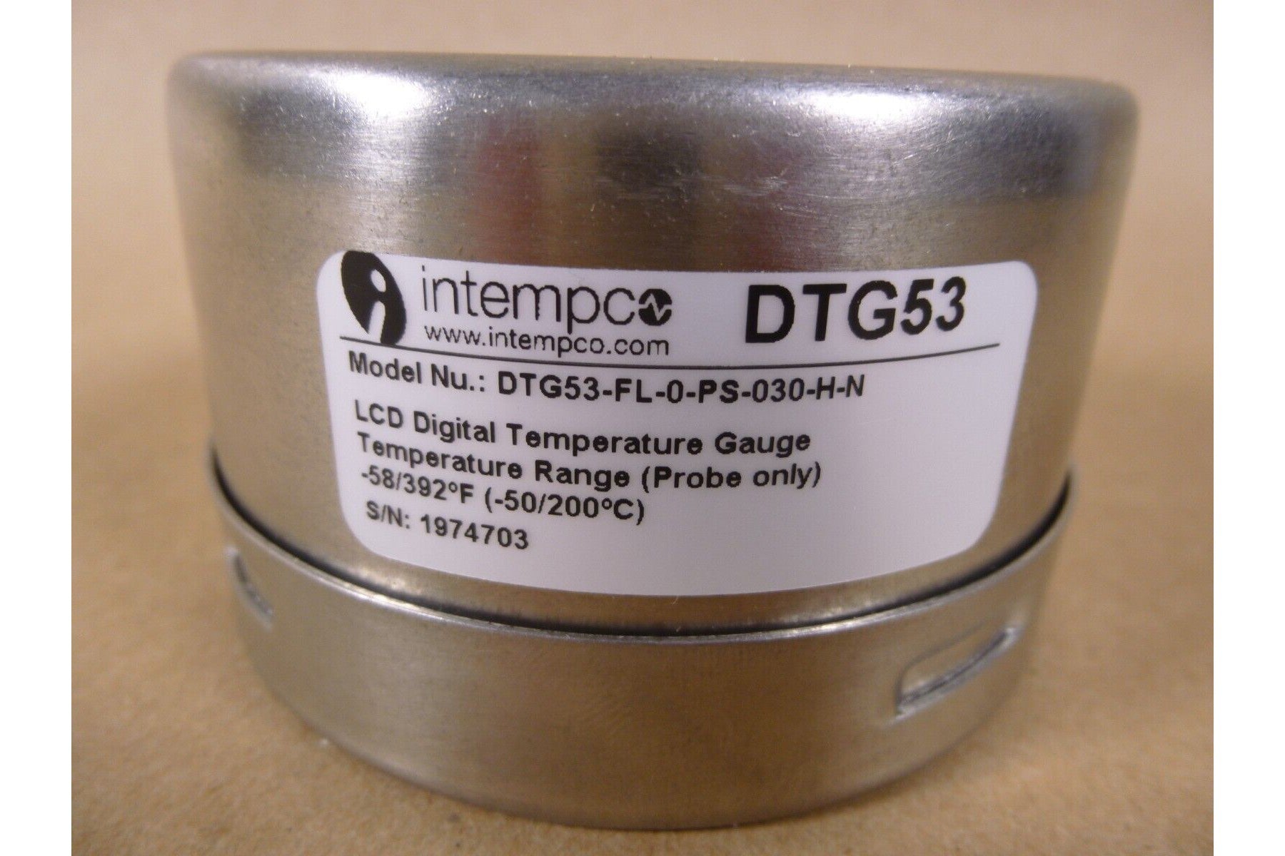 Intempco DTG DTG53 Digital Temperature Gauge LCD -58/392F (-50/200C) | Electrical MRO Replacement Parts &amp; Components and Commercial Electrical Supplies Company