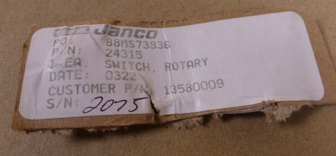 Janco 24315 Rotary Switch Fits Rockwell 13580009 , 5930 - 01 - 466 - 7778 - Royal Equipment JANCO