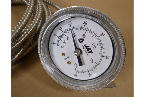 Jay Temperature Gauge 3" DIA 0 - 150F ( - 15 - 65C) 25U - 1 - 8 - 2 - 7 , 6685 - 01 - 187 - 3815 - Royal Equipment Royal Equipment