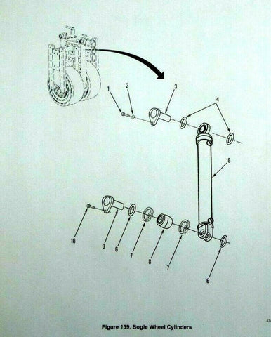 Kalmar RT - 240 Bogie Wheel Cylinder Straight Pin Set A35808.0300 & A35808.0400 - Royal Equipment KALMAR