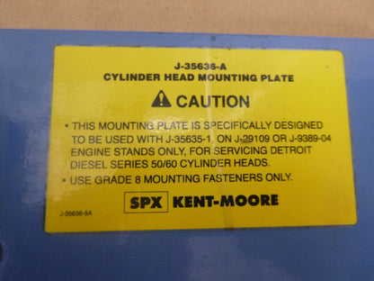 Kent-Moore J-35636-A Engine Stand Adapter Plate-Cylinder Head , 50 / 60 Series | Industrial MRO Tools and Replacement Industrial Equipment Components