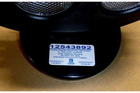 Larson LED10W - 6R - HT Portable Magnetic Mount LED Light 675'L X 90'W 9 - 48 Vdc - Royal Equipment LARSON ELECTRONICSAccessory & Off Road Lighting