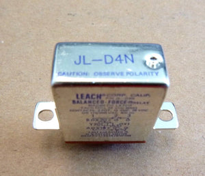 Leach JL - D4N Electromechanical Relay DPDT 12A 28VDC 600Ohm Flange Mount - Royal Equipment Leach