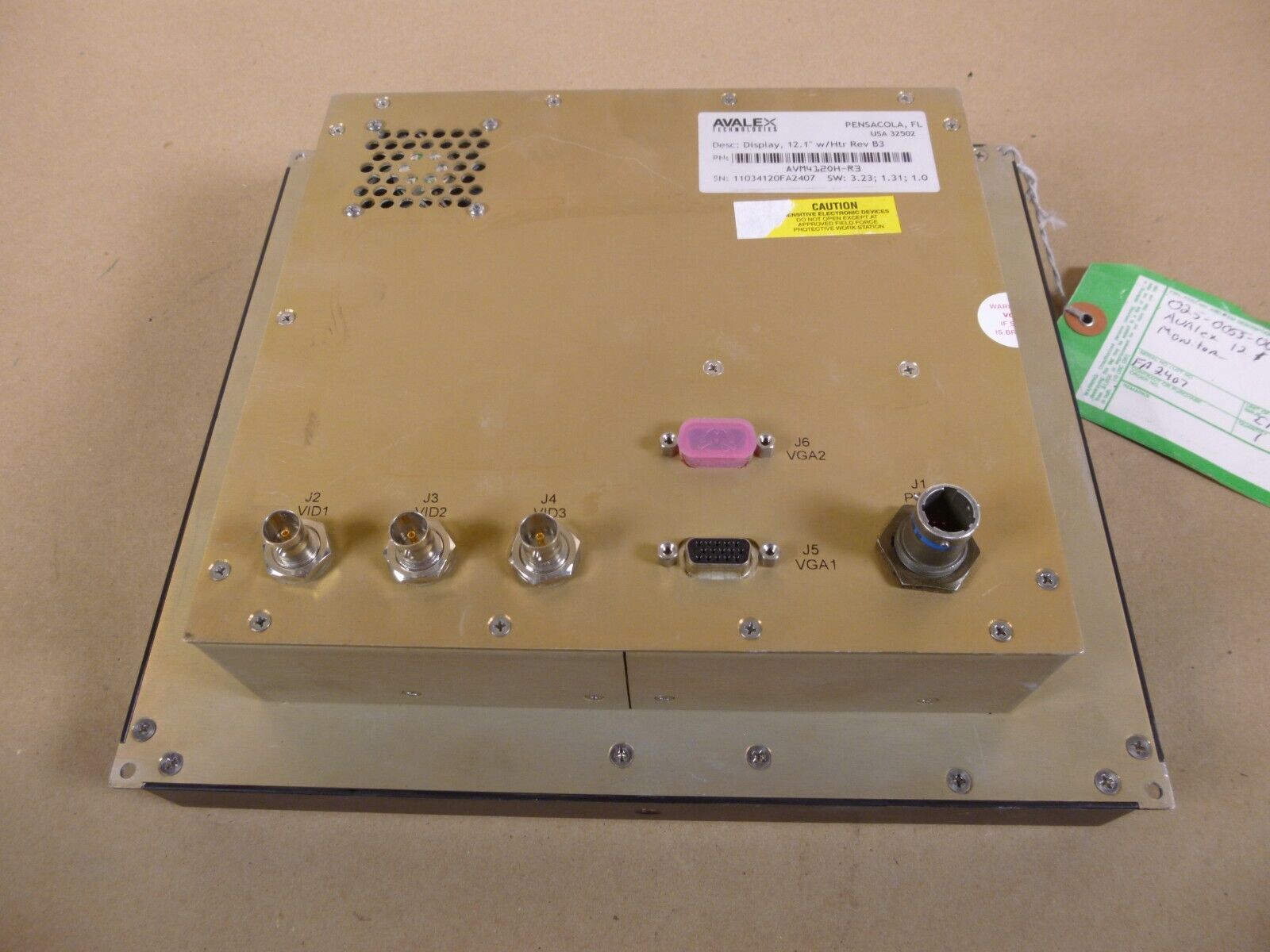 Lockheed Martin 025-0055-000 Gyrolink Gyrocam Systems 12.1" LCD Monitor Avalex *FOR PARTS* | Industrial MRO Replacement Parts, Manufacturing Machine Parts &amp; Components, Heavy Equipment Parts Supplier