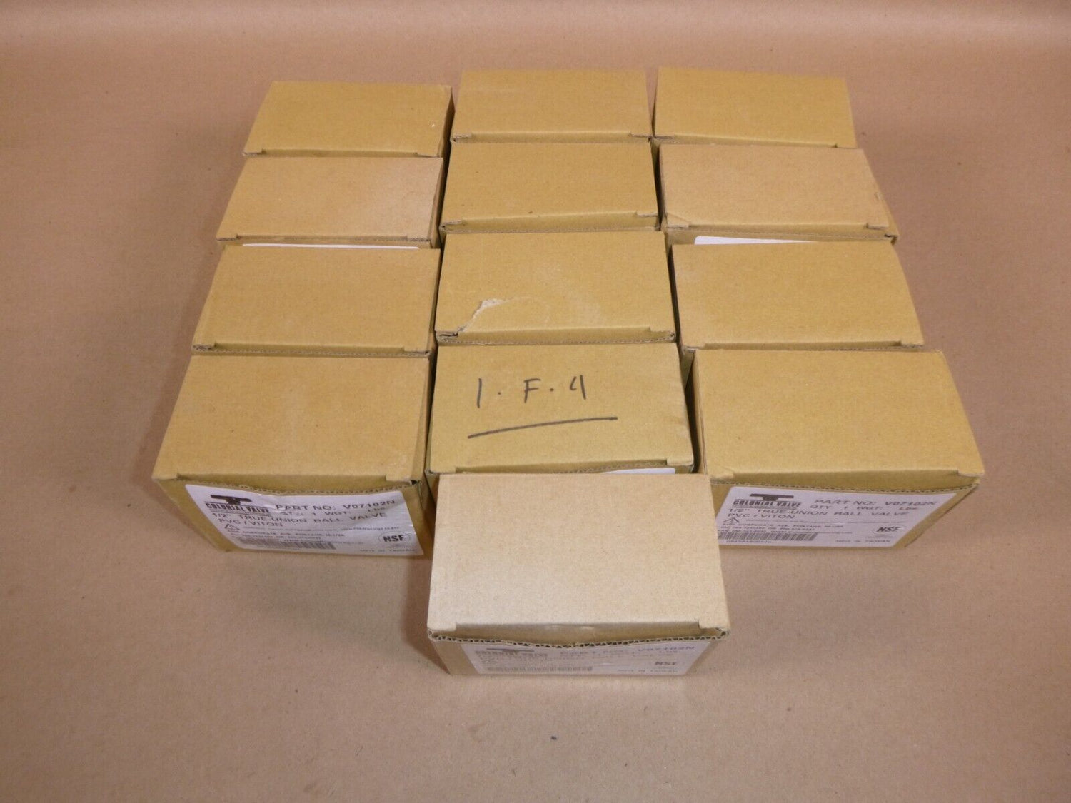 (Lot of 13) 1/2" True Union PVC Ball Valve, Socket &amp; Threaded End Connectors | Industrial MRO Replacement Parts, Manufacturing Machine Parts &amp; Components, Heavy Equipment Parts Supplier