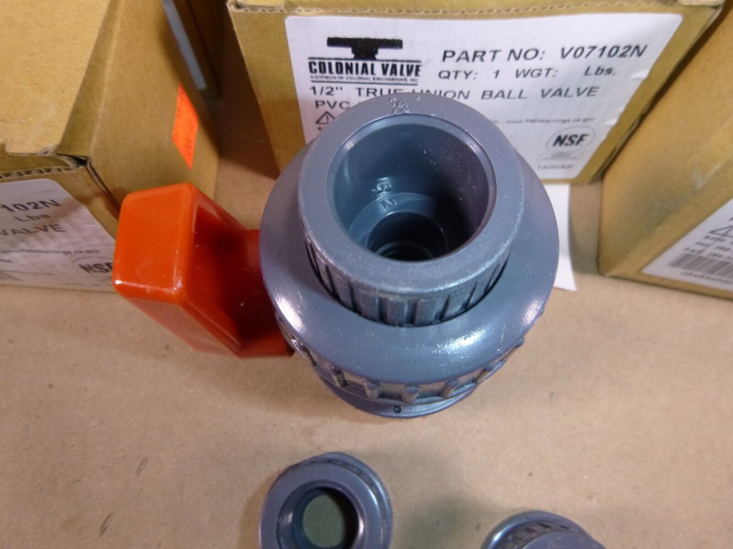 (Lot of 13) 1/2" True Union PVC Ball Valve, Socket &amp; Threaded End Connectors | Industrial MRO Replacement Parts, Manufacturing Machine Parts &amp; Components, Heavy Equipment Parts Supplier