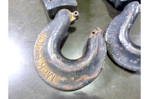 (Lot of 2) Crosby McKissick 8" 30 Ton Snatch Block W/ Hook, 3/4" Rope Pulley - Royal Equipment MCKISSICK