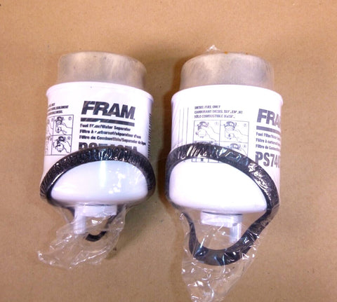 (Lot of 2) Fram Fuel Water Separator Filter PS7407A - Royal Equipment FRAM