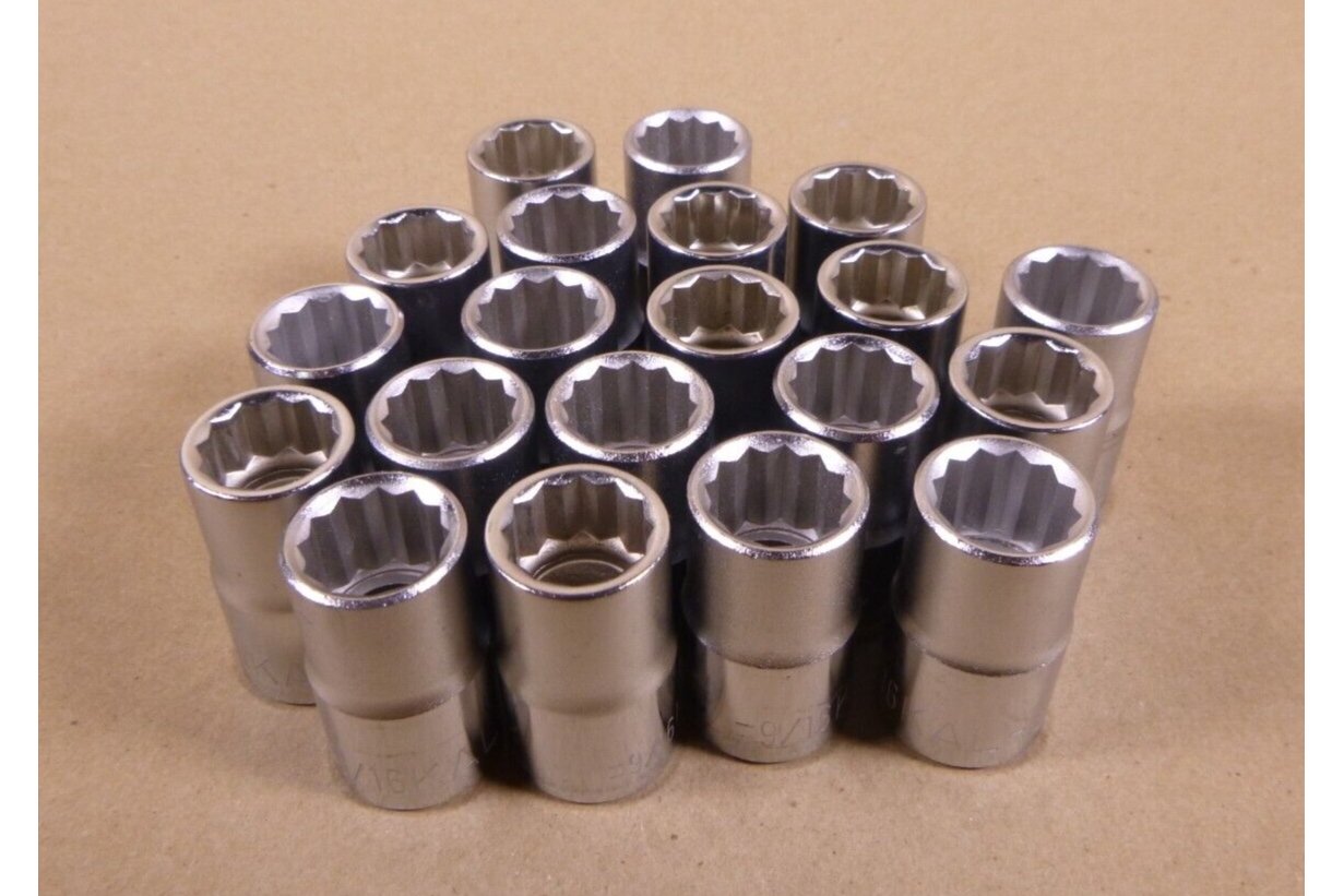 (Lot of 20) New Kal Tools USA 9/16" 12 Point 1/2" Drive Shallow Sockets | Industrial MRO Tools and Replacement Industrial Equipment Components