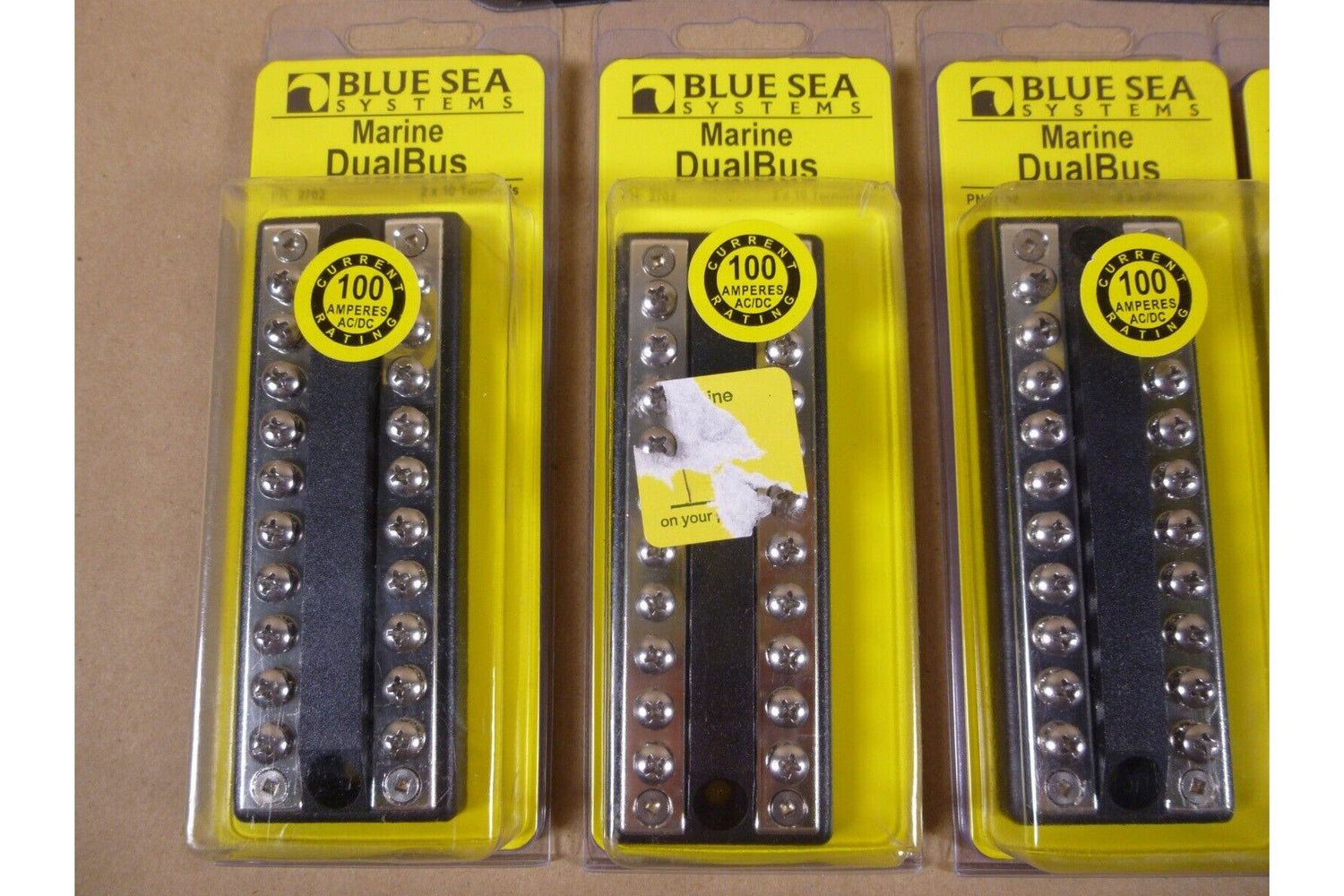 (Lot of 7) Blue Sea Systems Marine DualBus, 100 A Maximum, 2702 , 2710 Cover | Electrical MRO Replacement Parts &amp; Components and Commercial Electrical Supplies Company