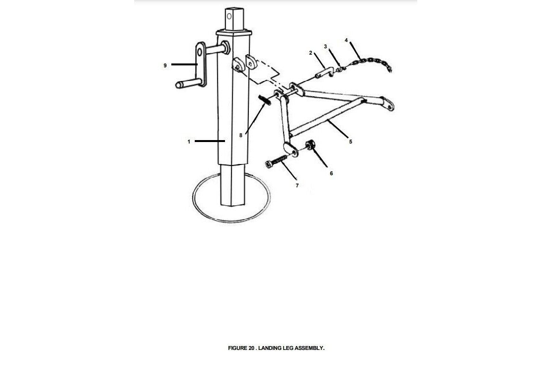 M200A1 Trailer Retractable Support Leg 12476168 &amp; Landing Brace 2590-01-534-8779 | Replacement Truck Parts, Trailer Accessories, Automobile Supplies, Car Parts &amp; Accessories