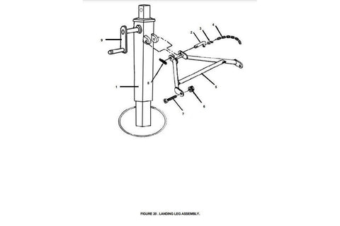 M200A1 Trailer Retractable Support Leg 12476168 & Landing Brace 2590 - 01 - 534 - 8779 - Royal Equipment Royal Equipment