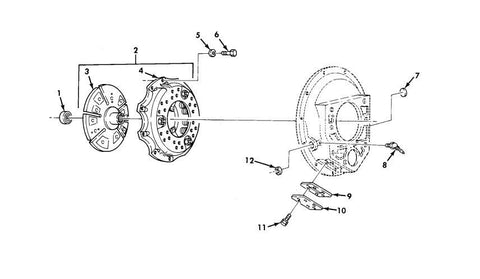 M809 5 - TON CLUTCH COVER PRESSURE PLATE , 8735507 , 165591R91 , 2520 - 00 - 097 - 4152 - Royal Equipment TACOM