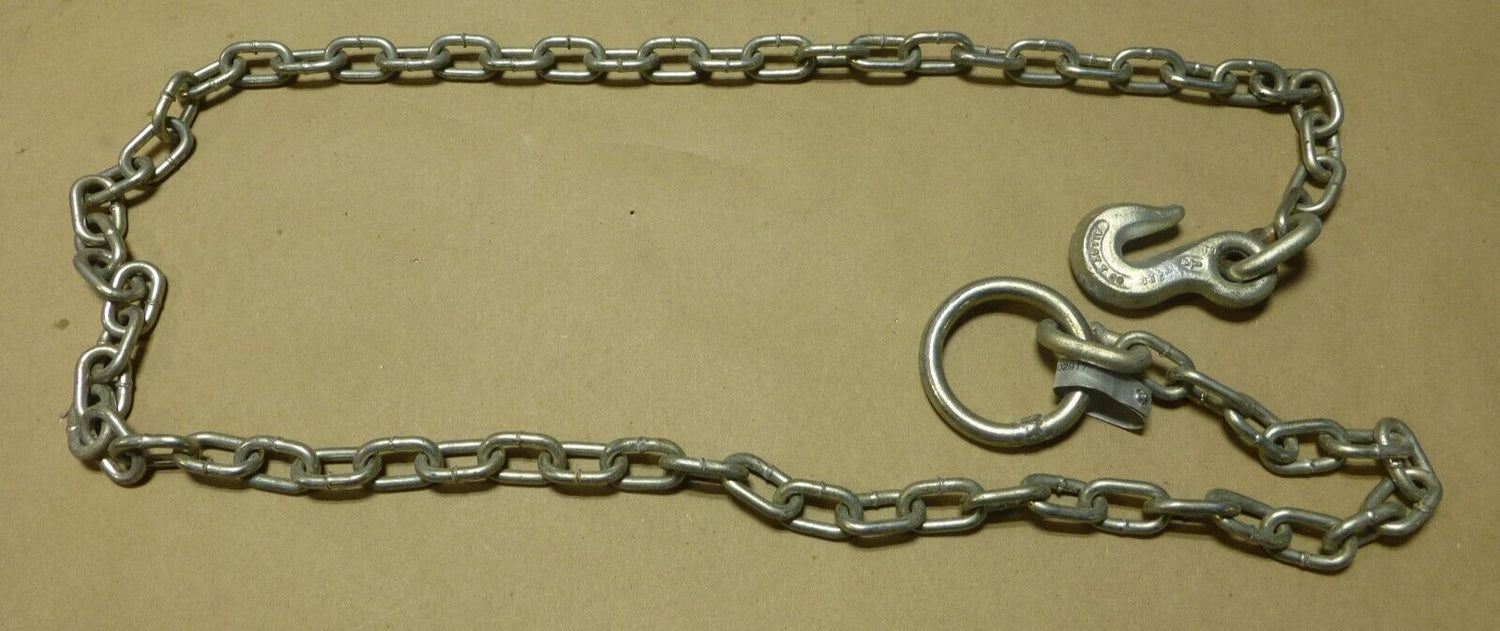 M939 M923 Single Leg With Grab Hook Ring End Link Tow Chain , 1,250 LB Work Load | Genuine M35 Military Truck Parts and M939 Cargo Truck Surplus Parts