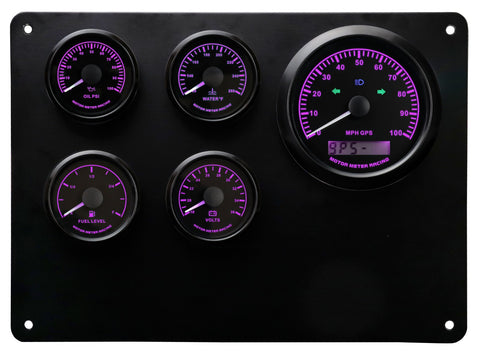 M998 Humvee 5 Gauge Set Instrument Panel GPS Speedometer 24 Volt 7 Color LED - Royal Equipment Unbranded