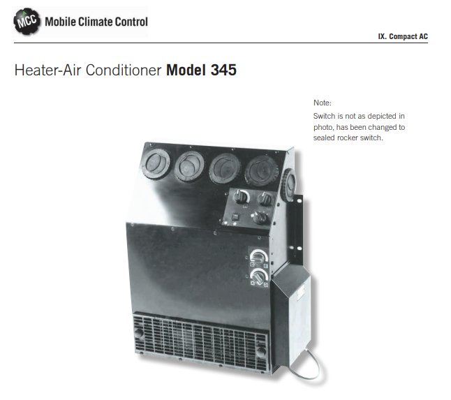 MCC 22-0318 Heater Coil For Compact AC Heater Air Conditioner Model 345 | Industrial MRO Replacement Parts, Manufacturing Machine Parts &amp; Components, Heavy Equipment Parts Supplier