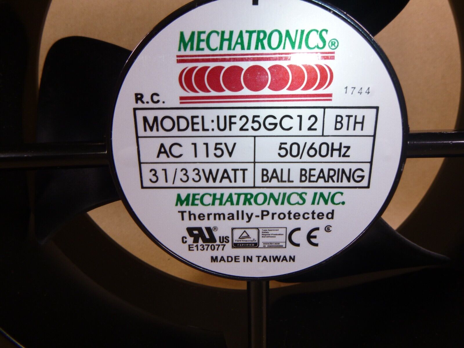 Mechatronics Axial Fan UF25GS12-BTH (254 dia. x 89 mm) 115 Volt 550 CFM 55 dbA | Industrial MRO Replacement Parts, Manufacturing Machine Parts &amp; Components, Heavy Equipment Parts Supplier
