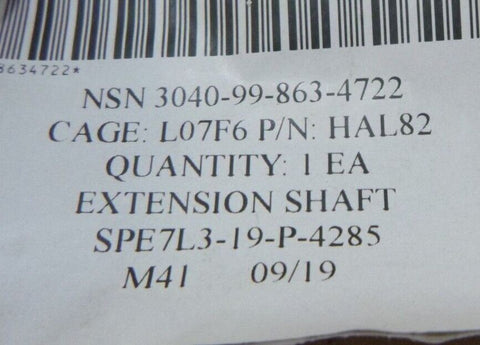 MED - ENG HAL82 EXTENSION SHAFT 3040 - 99 - 863 - 4722 - Royal Equipment MED - ENG