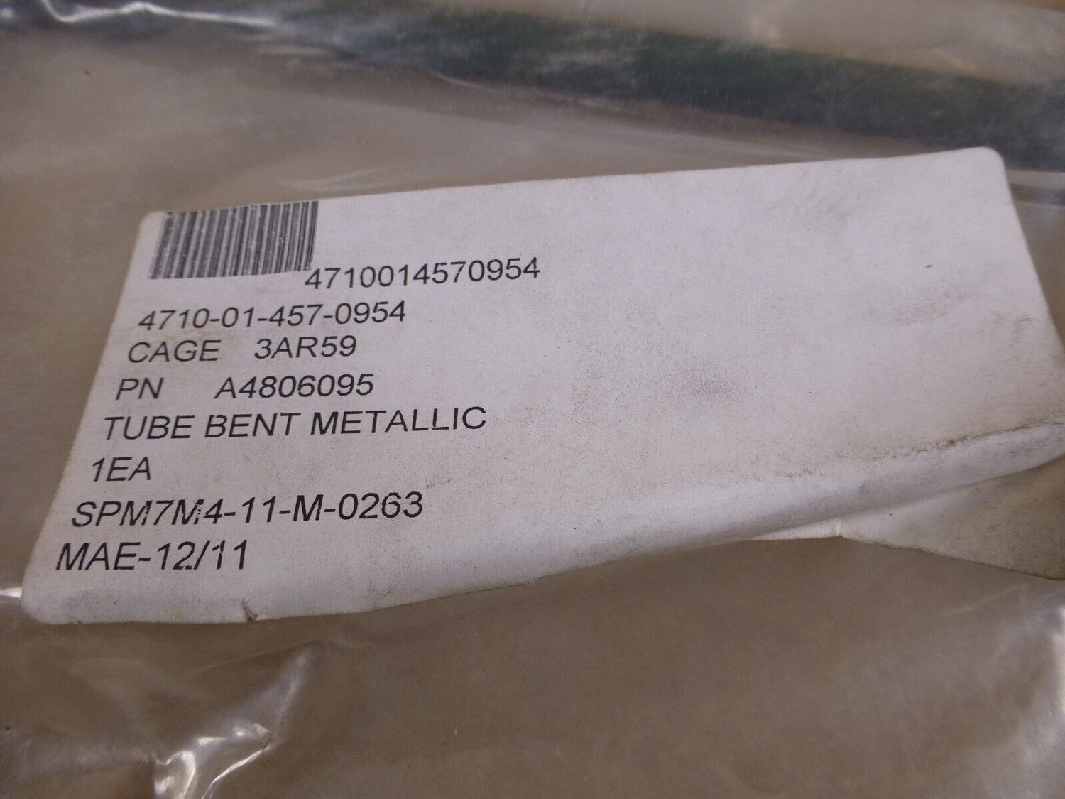 Metallic Bent Tube , 14097 , A4806095 , 4710-01-457-0954 | Industrial MRO Replacement Parts, Manufacturing Machine Parts &amp; Components, Heavy Equipment Parts Supplier