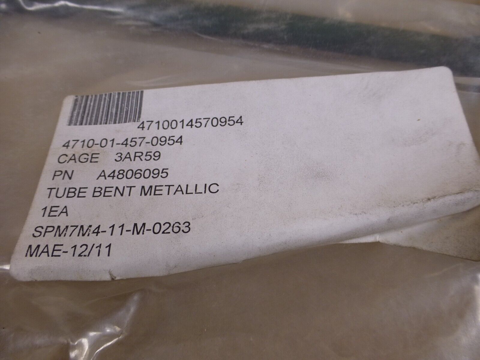 Metallic Bent Tube , 14097 , A4806095 , 4710-01-457-0954 | Industrial MRO Replacement Parts, Manufacturing Machine Parts &amp; Components, Heavy Equipment Parts Supplier