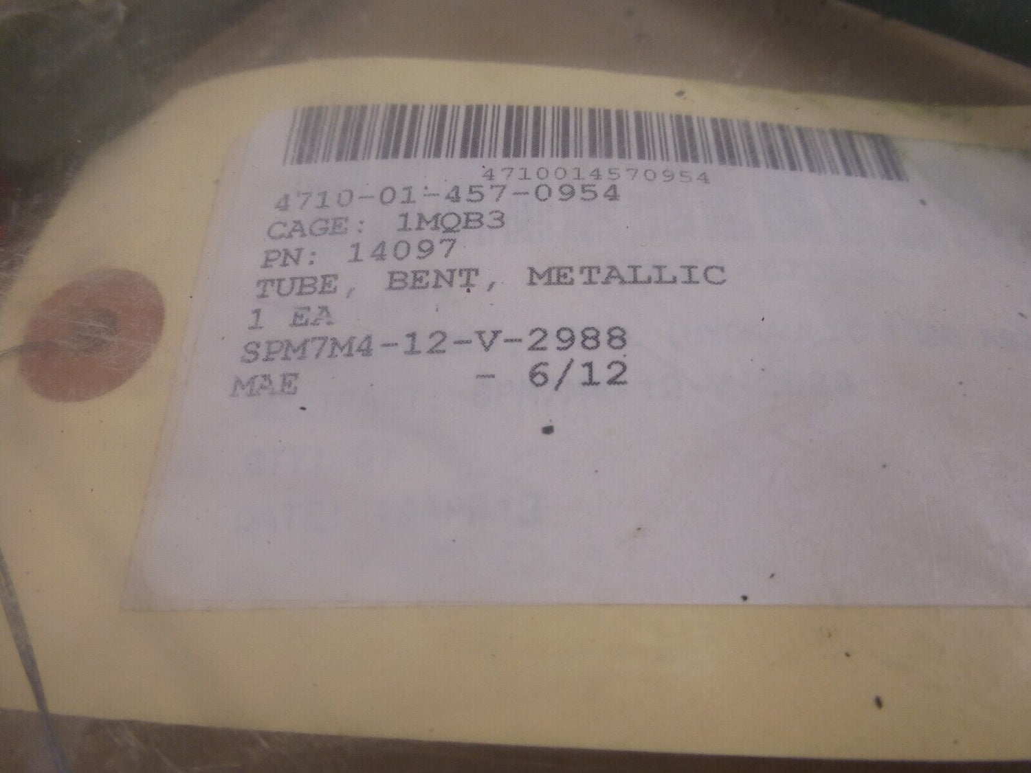 Metallic Bent Tube , 14097 , A4806095 , 4710-01-457-0954 | Industrial MRO Replacement Parts, Manufacturing Machine Parts &amp; Components, Heavy Equipment Parts Supplier