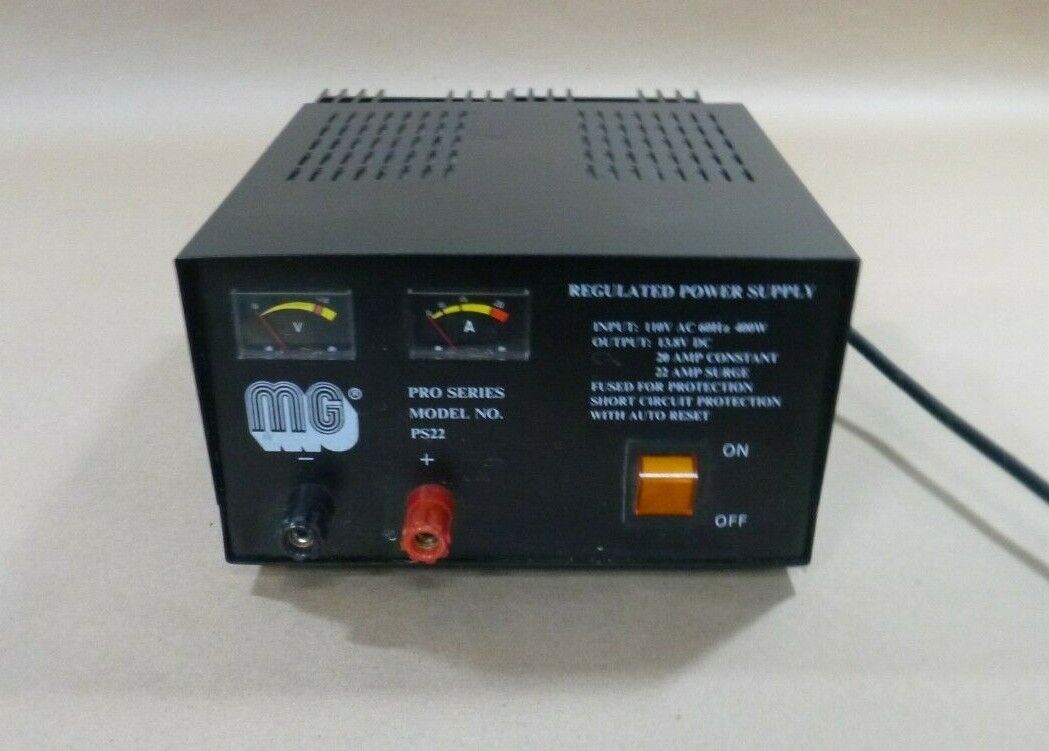 MG Pro Series PS22 Regulated Power Supply 110V, Output 13.8Vdc 20 Amp Constant | Industrial MRO Replacement Parts, Manufacturing Machine Parts &amp; Components, Heavy Equipment Parts Supplier