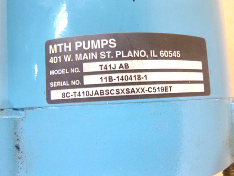 MHT Pumps T41J - AB Closed Coupled Regenerative Turbine Pump 1 - 1/2 Hp 3 Phase TEFC - Royal Equipment MHT PUMPS