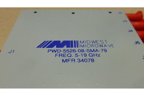 MIDWEST MICROWAVE 8 - WAY POWER DIVIDER PWD - 5526 - 08 - SMA - 79 5 - 19GHz. - Royal Equipment Royal Equipment