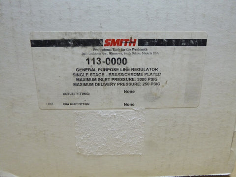 Miller Smith 113 - 0000 General Purpose Single Stage Cylinder Regulator 250 Psig - Royal Equipment MILLER SMITH