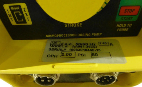 Milton Roy LMI Electronic Metering Pump AA961 - 363SI 2.0 GPH 50 PSI - Royal Equipment MILTON ROY