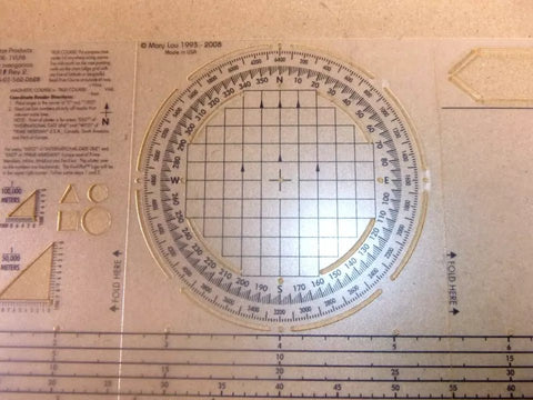 MLO Aviator Products Kwik Plot Folding Navigation Plotter NSN 6605 - 01 - 562 - 0628 - Royal Equipment MLO