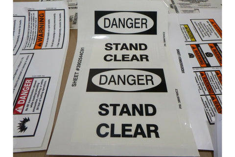 MRAP MAXXPRO DASH DXM PLUS AMBULANCE SAFETY WARNING LABEL DECAL UPGRADE KIT - Royal Equipment NAVISTARDecal