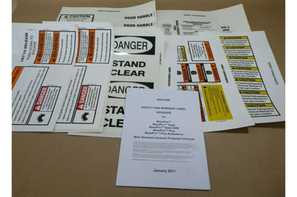 MRAP MAXXPRO DASH DXM PLUS AMBULANCE SAFETY WARNING LABEL DECAL UPGRADE KIT | Genuine FMTV Replacement Parts, LMTV Parts For Sale and Military Surplus Medium Tactical Vehicle Parts &amp; Components