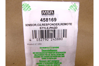MSA 458169, SENSOR, O2, RESPONDER, REMOTE STYLE, PKGD | Industrial MRO Replacement Parts, Manufacturing Machine Parts &amp; Components, Heavy Equipment Parts Supplier