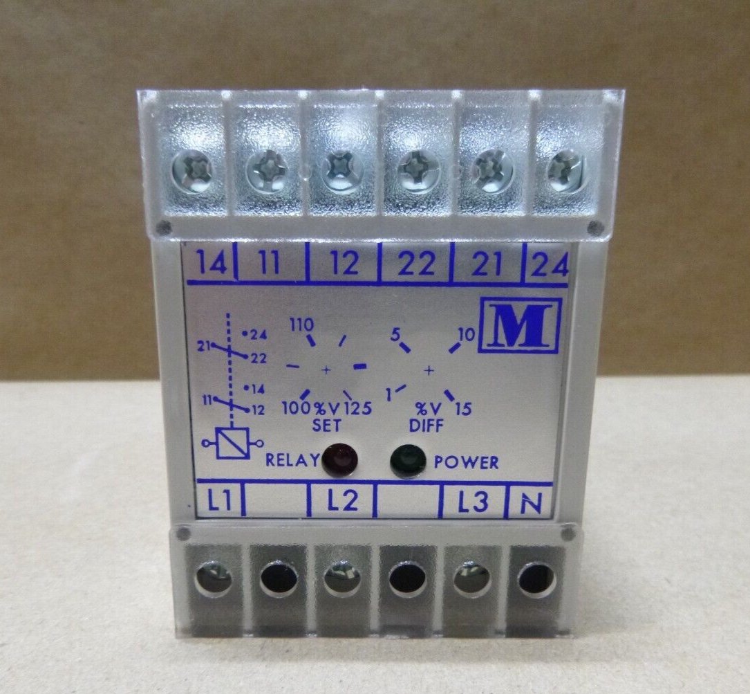 Multitek Voltage Relay M200V330-PEPC, 450V L-L, 386V Trip - 310V Reset, 3 Phase | Electrical MRO Replacement Parts &amp; Components and Commercial Electrical Supplies Company