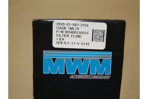 MWM Navistar 9.0540.01.5.0015 Diesel Fuel filter 2910 - 01 - 597 - 2258 - Royal Equipment MWMFuel Filter