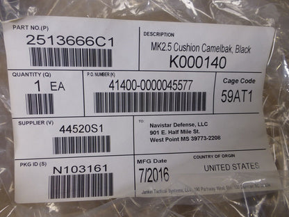 Navistar 2513666C1 MK2.5 Seat Back Cushion Black K000140 , 2540-01-659-5836 | Replacement Truck Parts, Trailer Accessories, Automobile Supplies, Car Parts &amp; Accessories