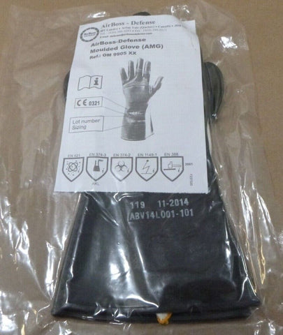 NEW AIRBOSS DEFENSE PROTECTIVE HEAVY DUTY MILITARY GLOVES , SIZE MEDIUM - Royal Equipment AIRBOSS DEFENSE