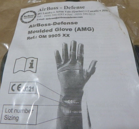 NEW AIRBOSS DEFENSE PROTECTIVE HEAVY DUTY MILITARY GLOVES , SIZE MEDIUM - Royal Equipment AIRBOSS DEFENSE