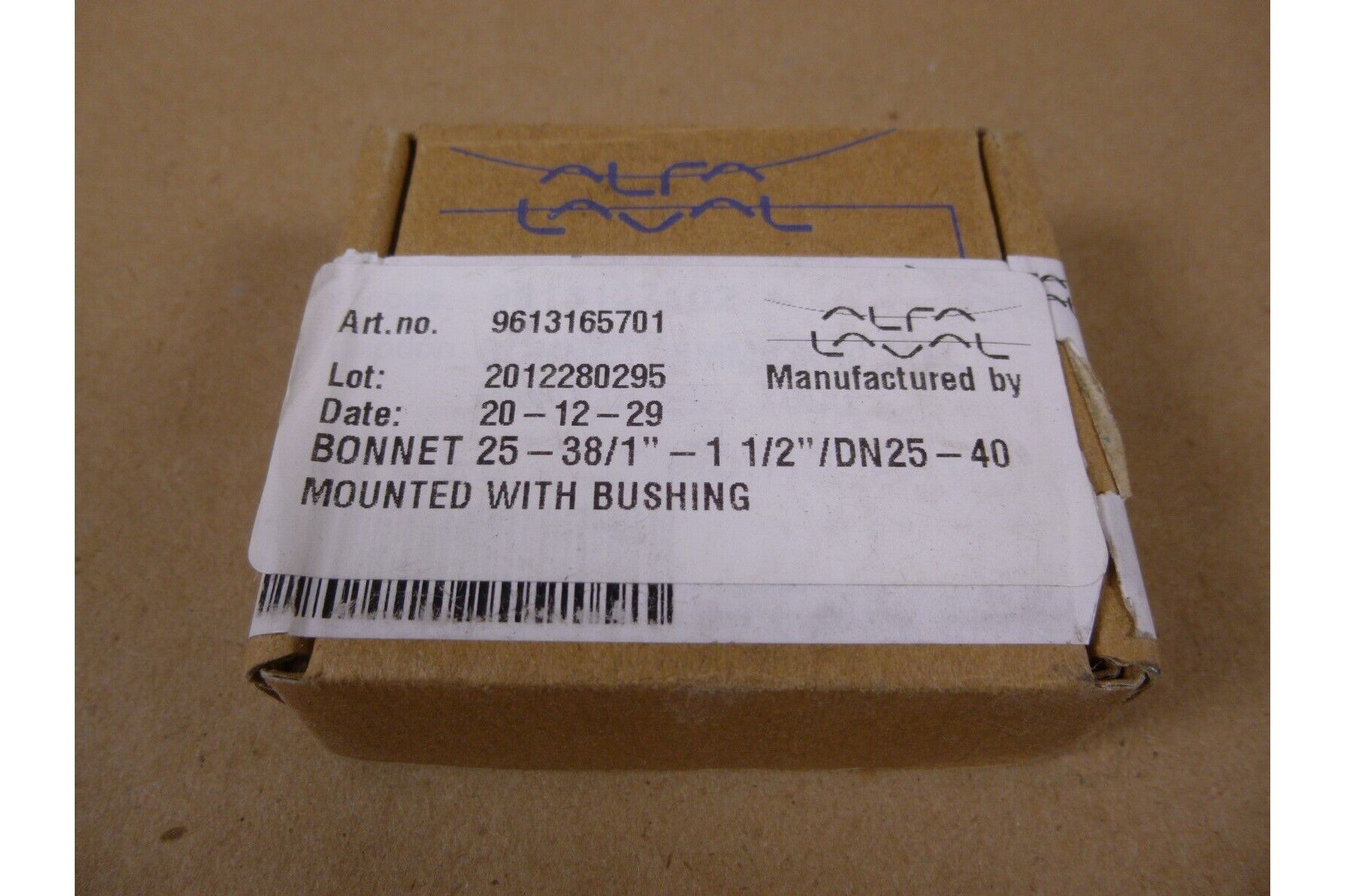 NEW Alfa Laval Bonnet 25-38/1” - 1 1/2” Dn25-40 With Bushing. 9613165701 | Industrial MRO Replacement Parts, Manufacturing Machine Parts &amp; Components, Heavy Equipment Parts Supplier