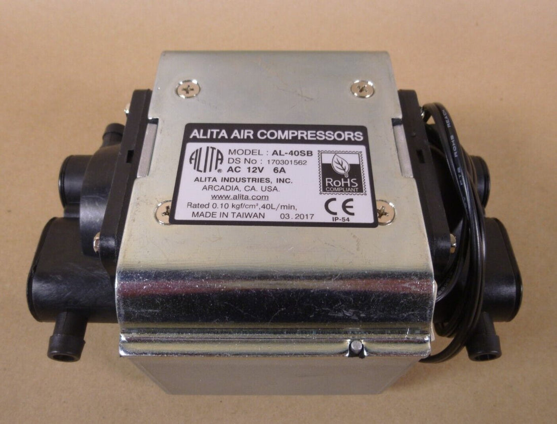 NEW Alita AL-40SB Linear Air Pump Compressor &amp; Vacuum Type 12V 6Amp 40LPM | Industrial MRO Replacement Parts, Manufacturing Machine Parts &amp; Components, Heavy Equipment Parts Supplier