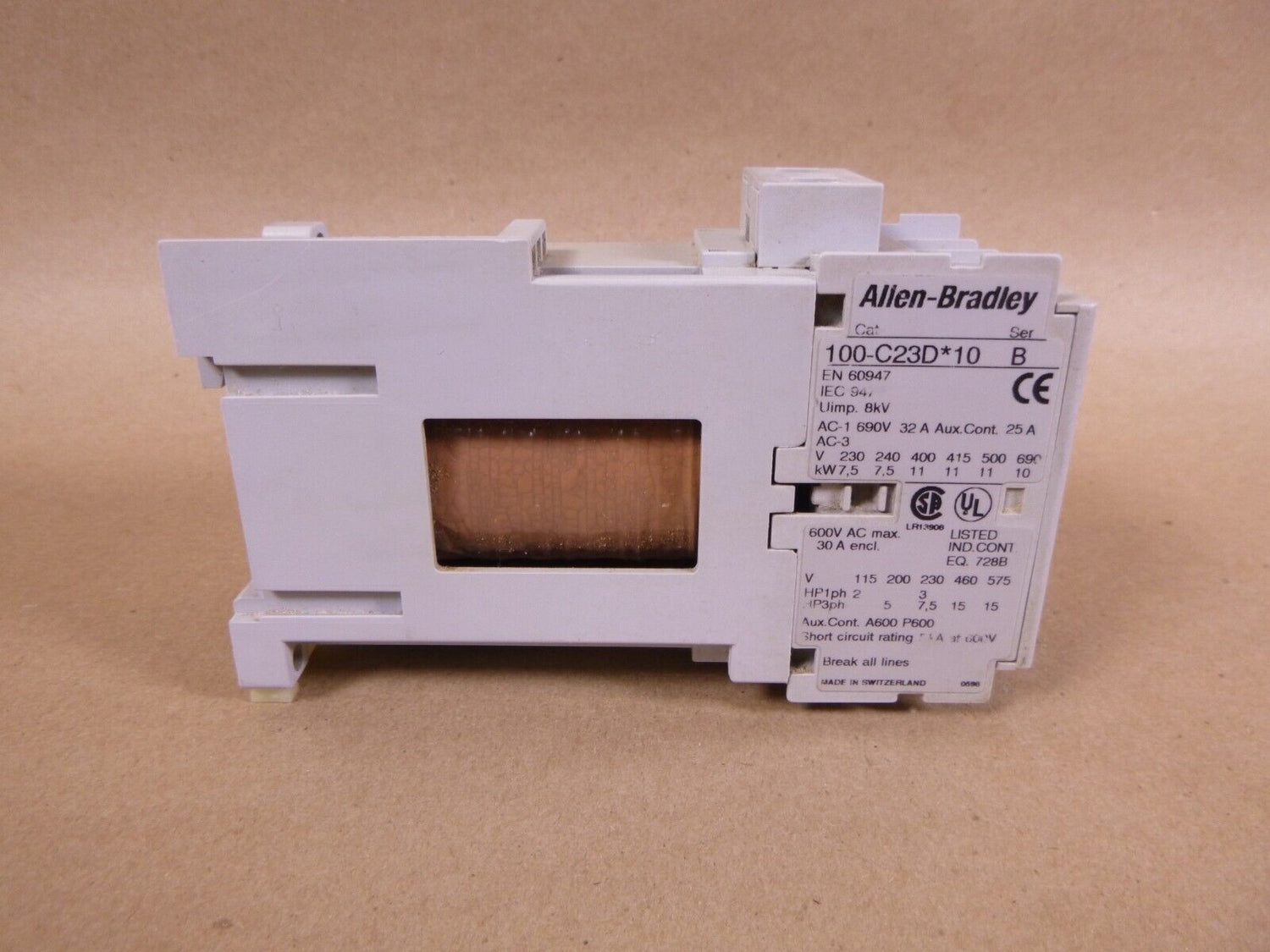 New Allen Bradley 100-C23D*10 100-C23D10 Ser. B IEC Contactor 24VDC Coil | Electrical MRO Replacement Parts &amp; Components and Commercial Electrical Supplies Company