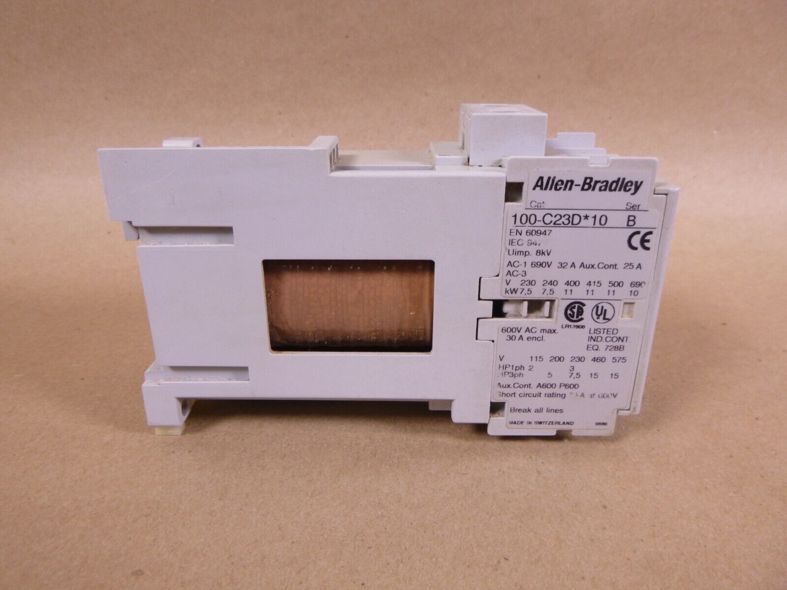 New Allen Bradley 100-C23D*10 100-C23D10 Ser. B IEC Contactor 24VDC Coil | Electrical MRO Replacement Parts &amp; Components and Commercial Electrical Supplies Company
