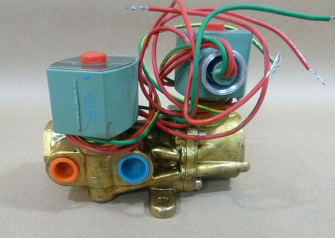 New Asco 8344G50 Pilot Operated 4 - Way Dual Solenoid Valve, 10 - 300 Psi, 120 Volt - Royal Equipment ASCO